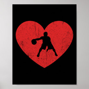 Poster Coração de Caveira Vintage de São Valentim Para Am