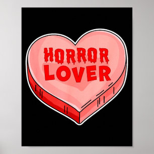 Poster Coração de Doce Amante de Terror Dia dos Namorados