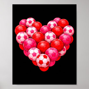 Poster Coração de Futebol Dia dos Namorados Amante de Fut