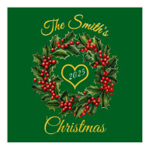 Coração de Garland de Natal Personalizado