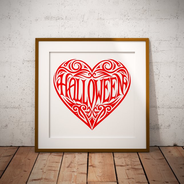 Poster Coração de Halloween, Coração Vermelho, Feriado (Criador carregado)