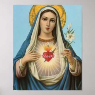 Poster Coração de Maria Nossa Senhora Sagrada Coração