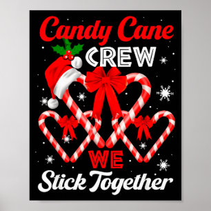 Poster Coração de Natal em Forma de Cana de Açúcar Famíli