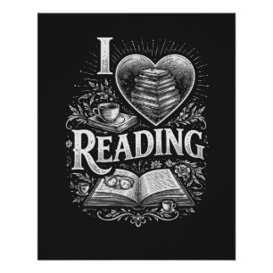 Póster Coração de um Amante de Livros