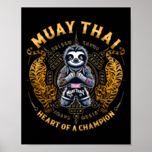 Poster Coração De Um Campeão - Kickboxing E Muay Thai Cor