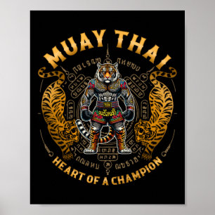 Poster Coração de um Campeão - Kickboxing e Tigre Muay Th