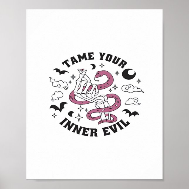 Poster Coração do Fazer da Mão do Esqueleto (Frente)