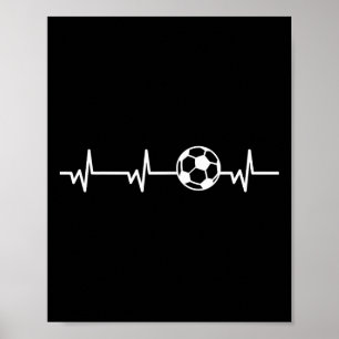 Poster Coração do Futebol Ll- Amante do Futebol Divertido