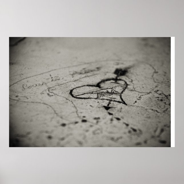 Póster Coração do grafite (Frente)