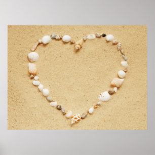Póster Coração do Seashell