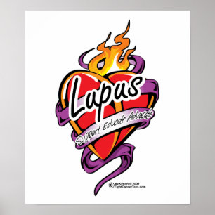 Póster Coração do tatuagem do lúpus