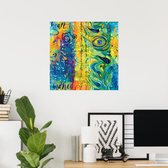 Poster Coração e Alma Boêmios (Escritório em casa)