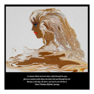 Póster Coração e Alma feminina é onde está a beleza