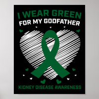 Coração Eu Visto Verde Para Minha Doença Renal Do