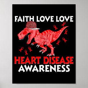Poster Coração Fé Esperança Amor Conscientização Doenças