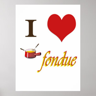 Poster coração fondue