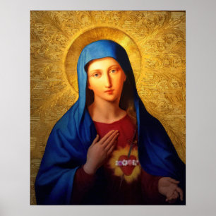 Poster Coração Imaculado de Maria - Nossa Senhora Virge