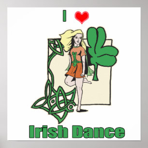 Poster Coração irlandês da dança