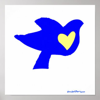 Poster coração para a Ucrânia