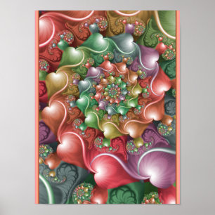Poster Coração Pastel em Espiral