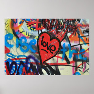 Póster coração pintado