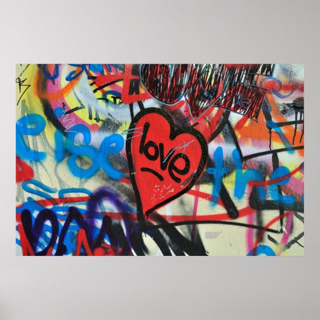 Póster coração pintado (Frente)