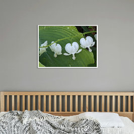 Póster Coração Pulmonar Branco Floral