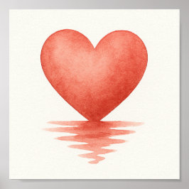 Poster Coração Refletivo