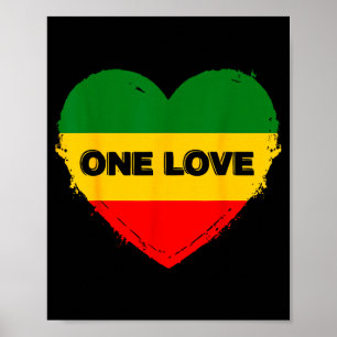 Poster Coração Reggae Um Amor Rasta Música Reggae Rastafa