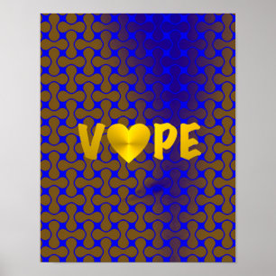 Póster Coração retro psicadélico de Vape