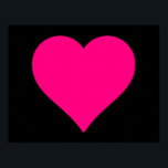 Poster Coração Rosa Grande<br><div class="desc">Grande coração rosa. Brilhante,  alegre e divertido. Legal.</div>