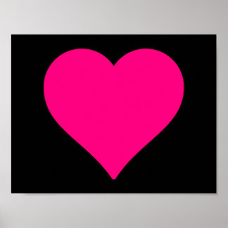 Poster Coração Rosa Grande