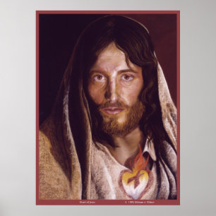 Poster Coração sagrado da imagem de Jesus "coração de