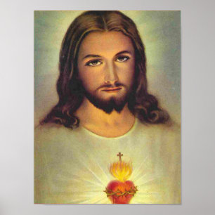 Póster Coração Sagrado de Jesus
