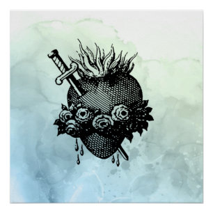 Póster Coração Sagrado De Mary Poster