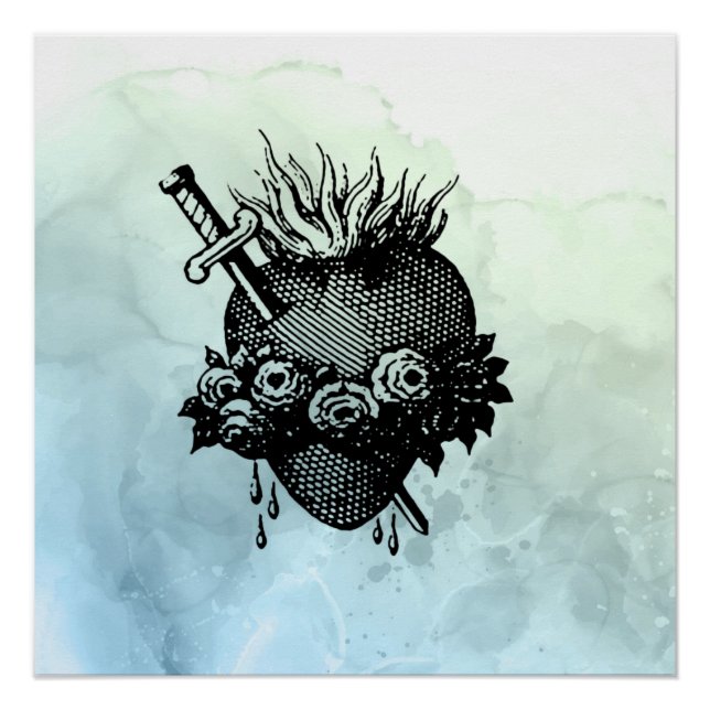 Póster Coração Sagrado De Mary Poster (Frente)