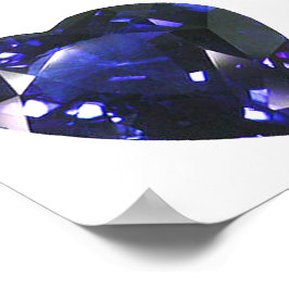 Poster Coração - Sapphire Azul