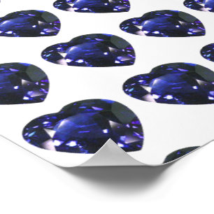 Poster Coração - Sapphire Azul