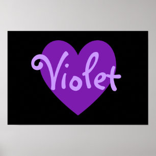 Poster Coração violeta