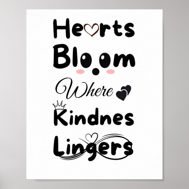 Poster Corações Bloom Onde A Bondade Se Encaixa (Frente)