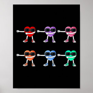 Poster Corações Com Fio De Dia de os namorados Como Um Ch