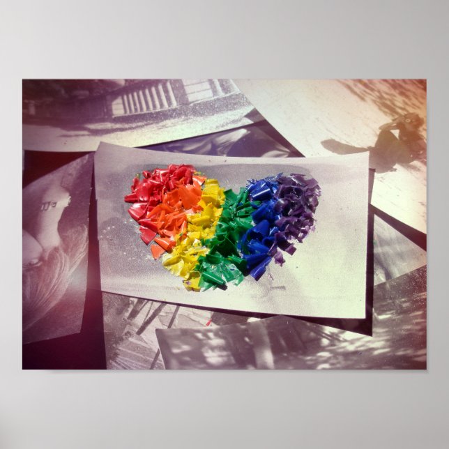 Póster Corações (Crayon Love) (Frente)