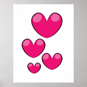 Poster Corações de Amor