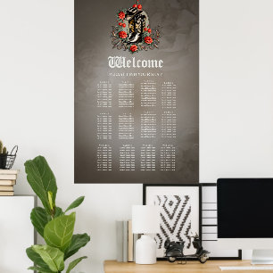 Poster Corações de cowboy: Um poema de botas e flores