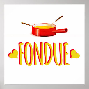 Poster Corações e potes de fontes