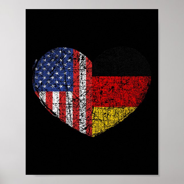 Poster Corações EUA Alemanha - Dupla Nacionalidade (Frente)