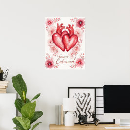 Poster Corações Gêmeos para a Floral Encantada