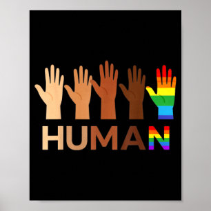 Poster -Corações Inclusivos para Justiça Racial BLM Human
