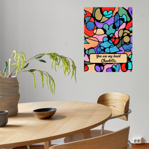 POSTER CORAÇÕES NEUROGRÁFICAS CORES DIGITAIS