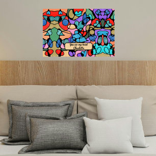 POSTER CORAÇÕES NEUROGRÁFICAS CORES DIGITAIS